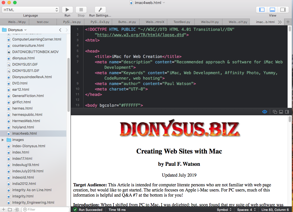 Versatile & Affordable IDE for web page creation